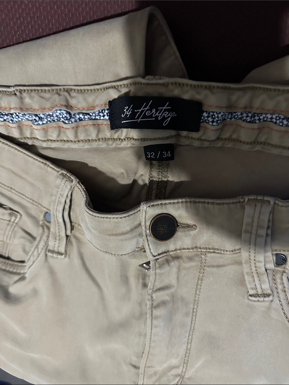 34 Heritage Beige/Tan Pants - Classic Chino Style